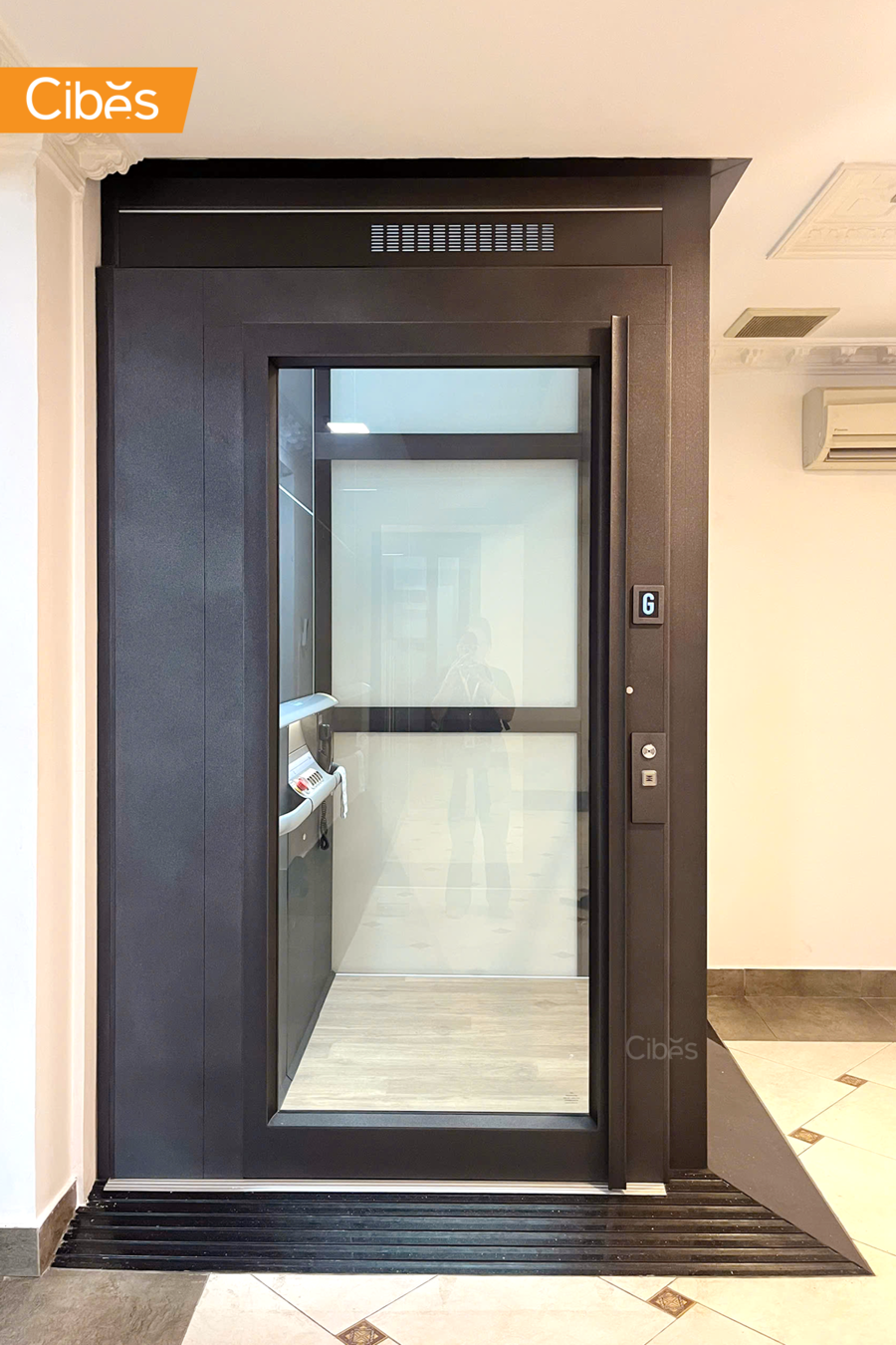 Bình Chánh, TP HCM - Thang máy EcoSilent lắp đặt nửa trong nhà, nửa ngoài trời